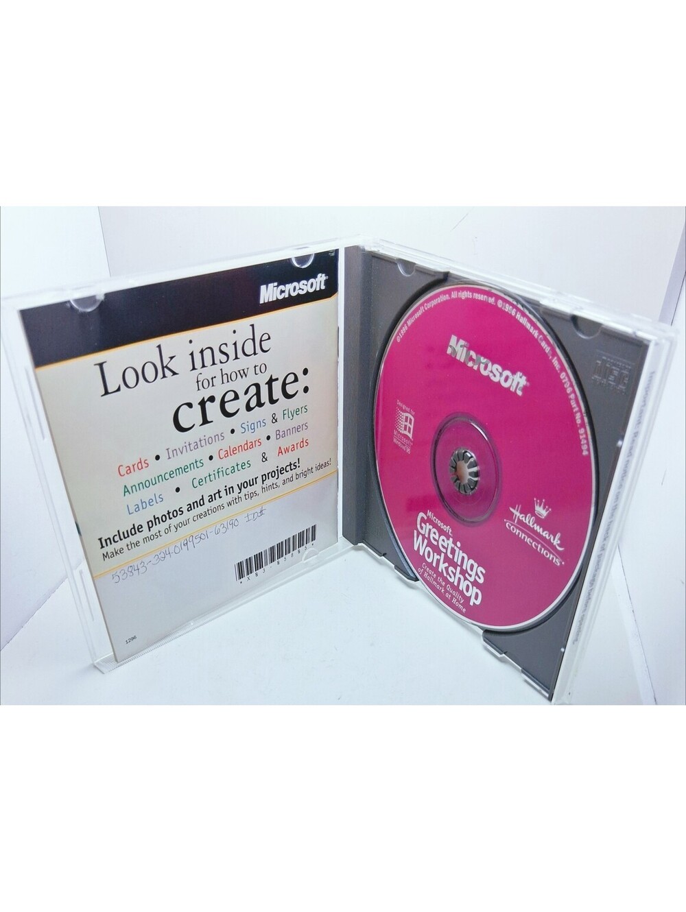 HALLMARK Connections CD-ROM PC Microsoft MS Windows 95 GREETINGS Workshop 1996